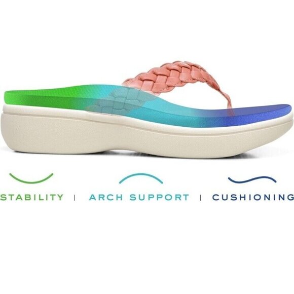 Vionic Sandals Womens Terra Cotta‎ Kenji 11 Leather Slip On New - Picture 7 of 7